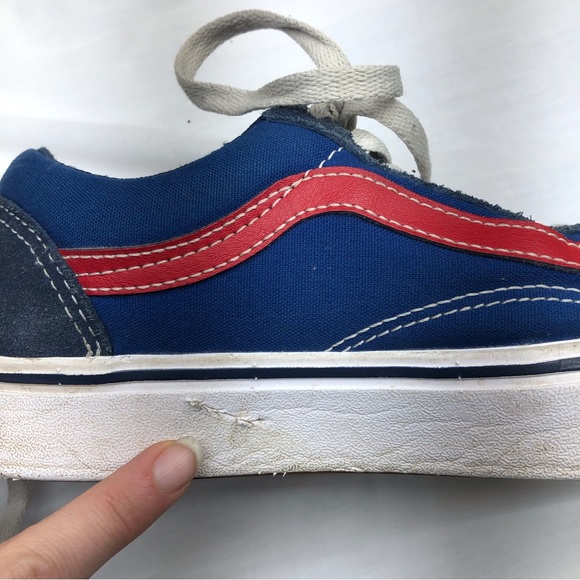 Vans Tri-Tone Comfycush old skool sneakers dress blues / blue / red 6.5men 8wome - Picture 8 of 9